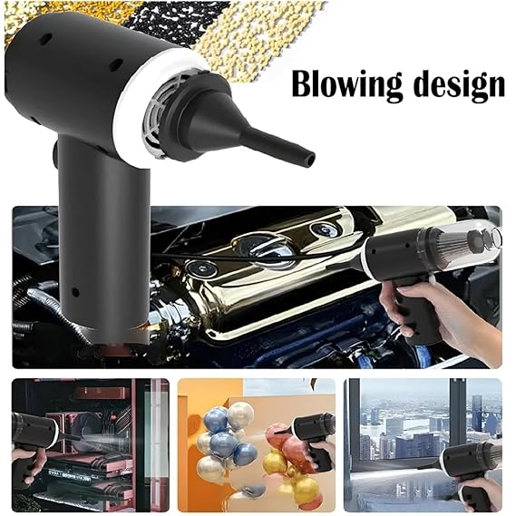 Powerful 3-in-1 Vacuum Cleaner for Car & Home – Compact, Cordless, Wet & Dry, Blower Function, Mini & Portable for Sofa, Dust, and Deep Cleaning